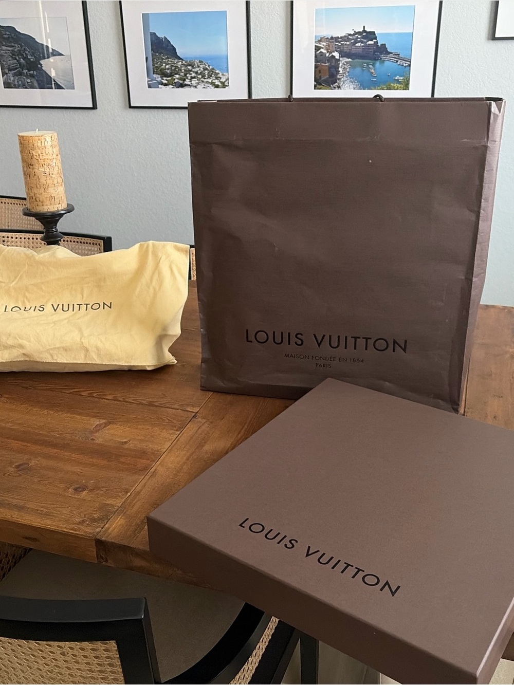 Louis Vuitton Monogram Canvas Shoulder Bag with Natural Vachetta Trim - Picture 6 of 6